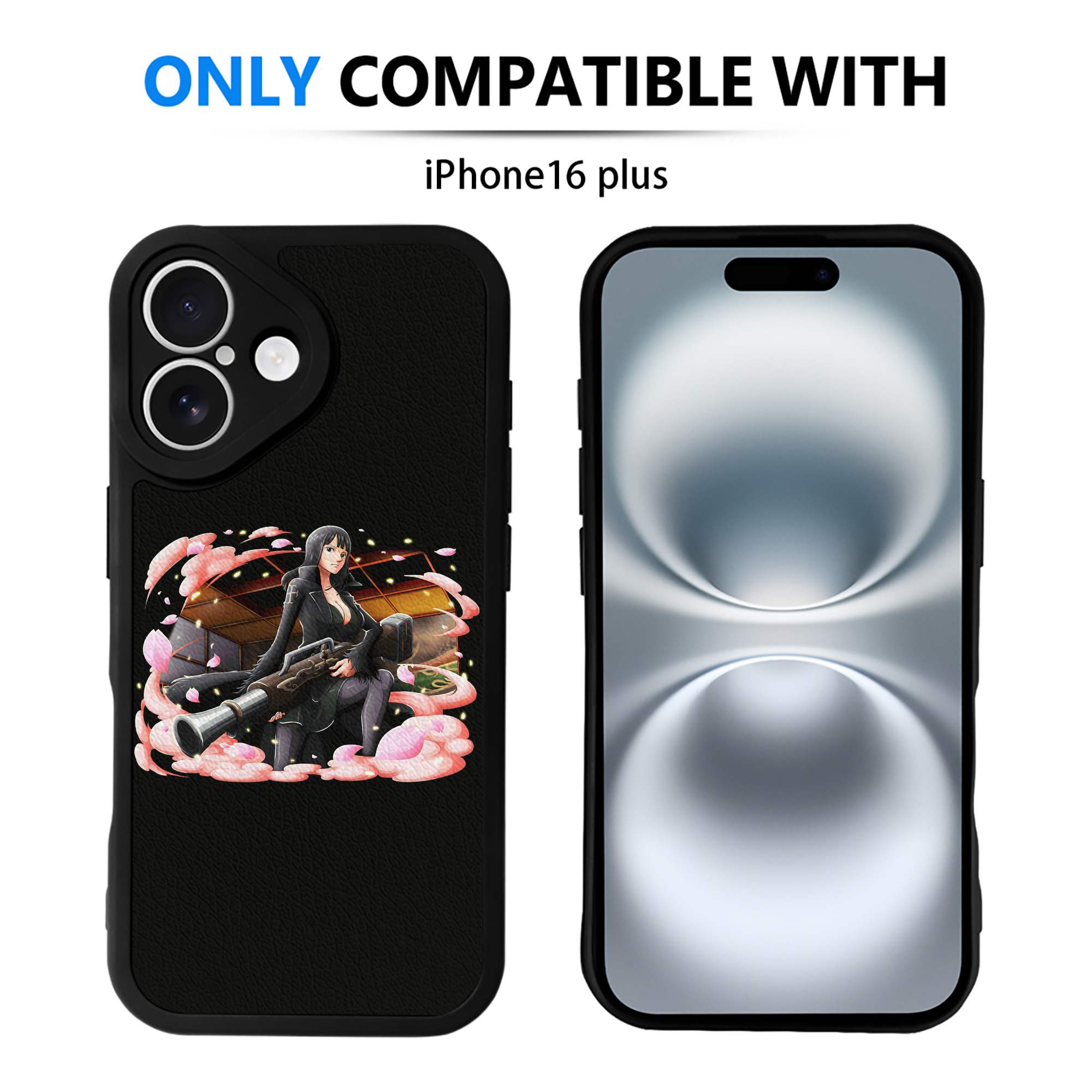 （画像用） ワンピース ニコ・ロビン ONE PIECE Nico Robin 【iPhone 16シリーズ対応】シリコンスマホケース（レザー調） 材質：シリコン